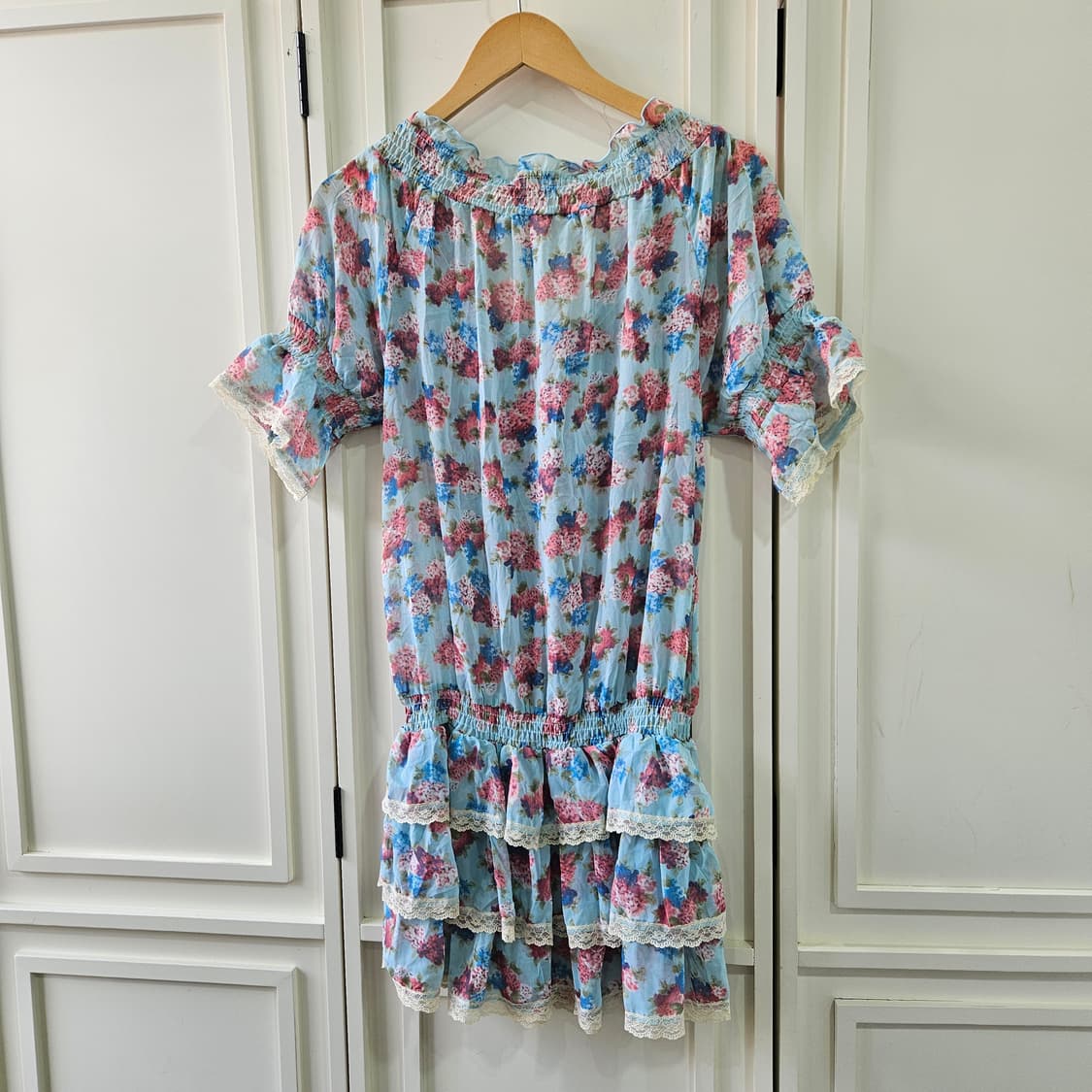 엑시즈팜 (axes femme)  플라워 티어드 원피스 상품이미지6