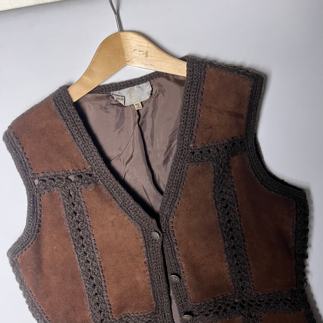 [VTG] 빈티지 크로쉐 스웨이드 베스트 상품이미지2