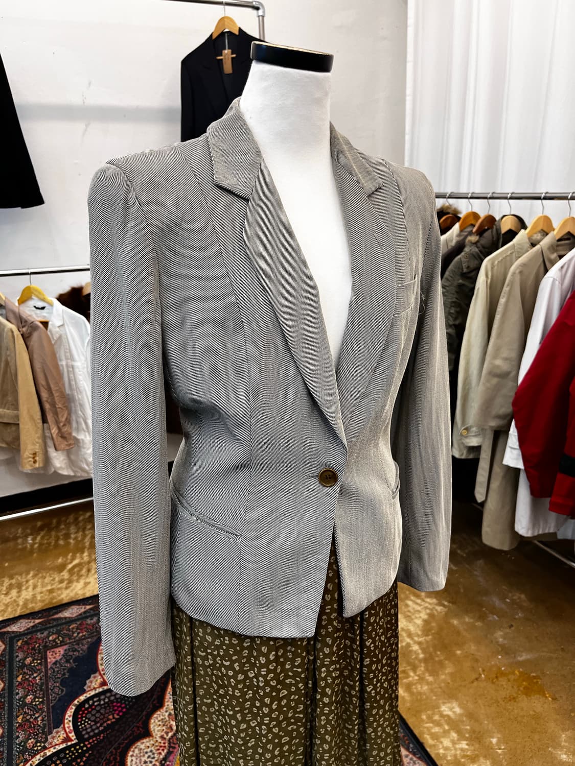 조르지오 아르마니 싱글 테일러드 재킷 그레이 상품이미지1