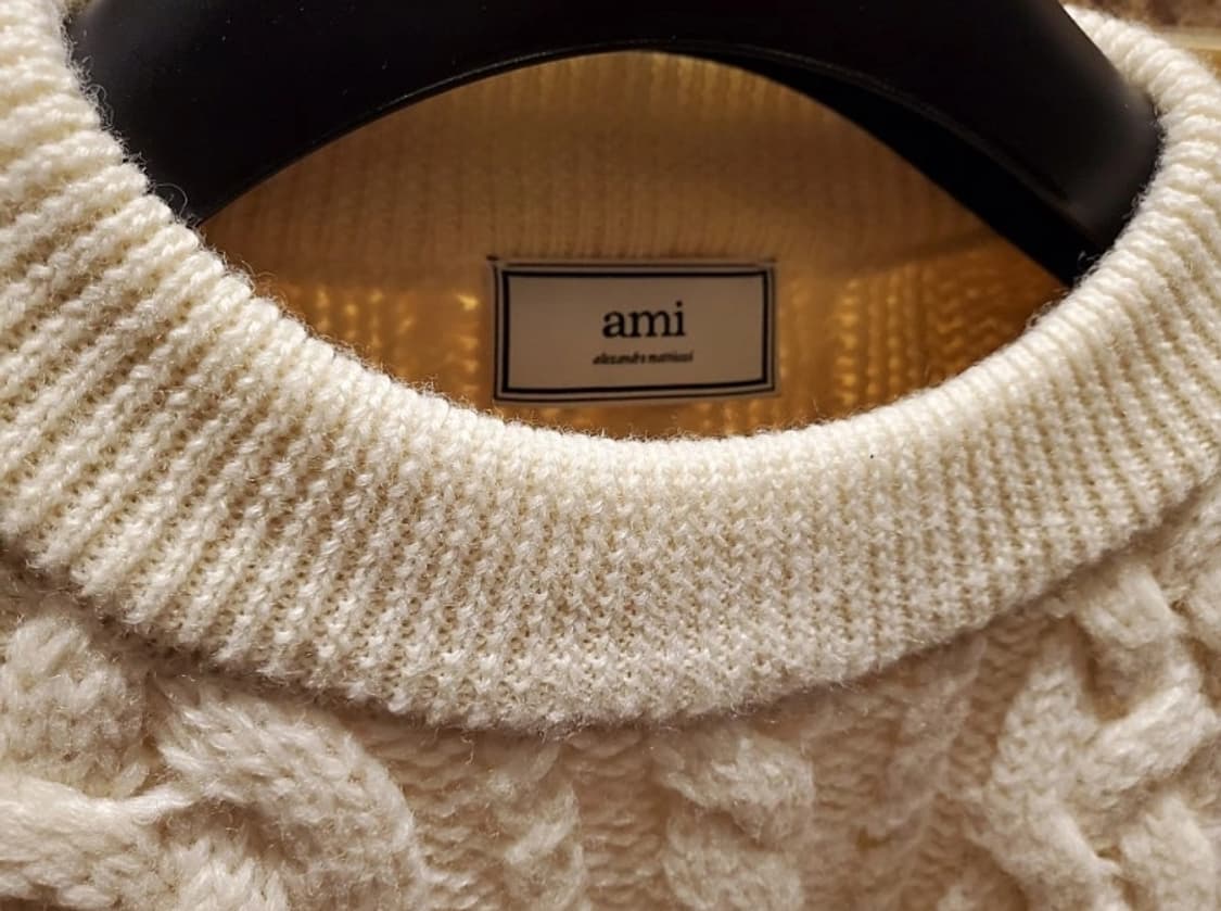 ami 아미 오버사이즈 헤비 케이블 니트 상품이미지6