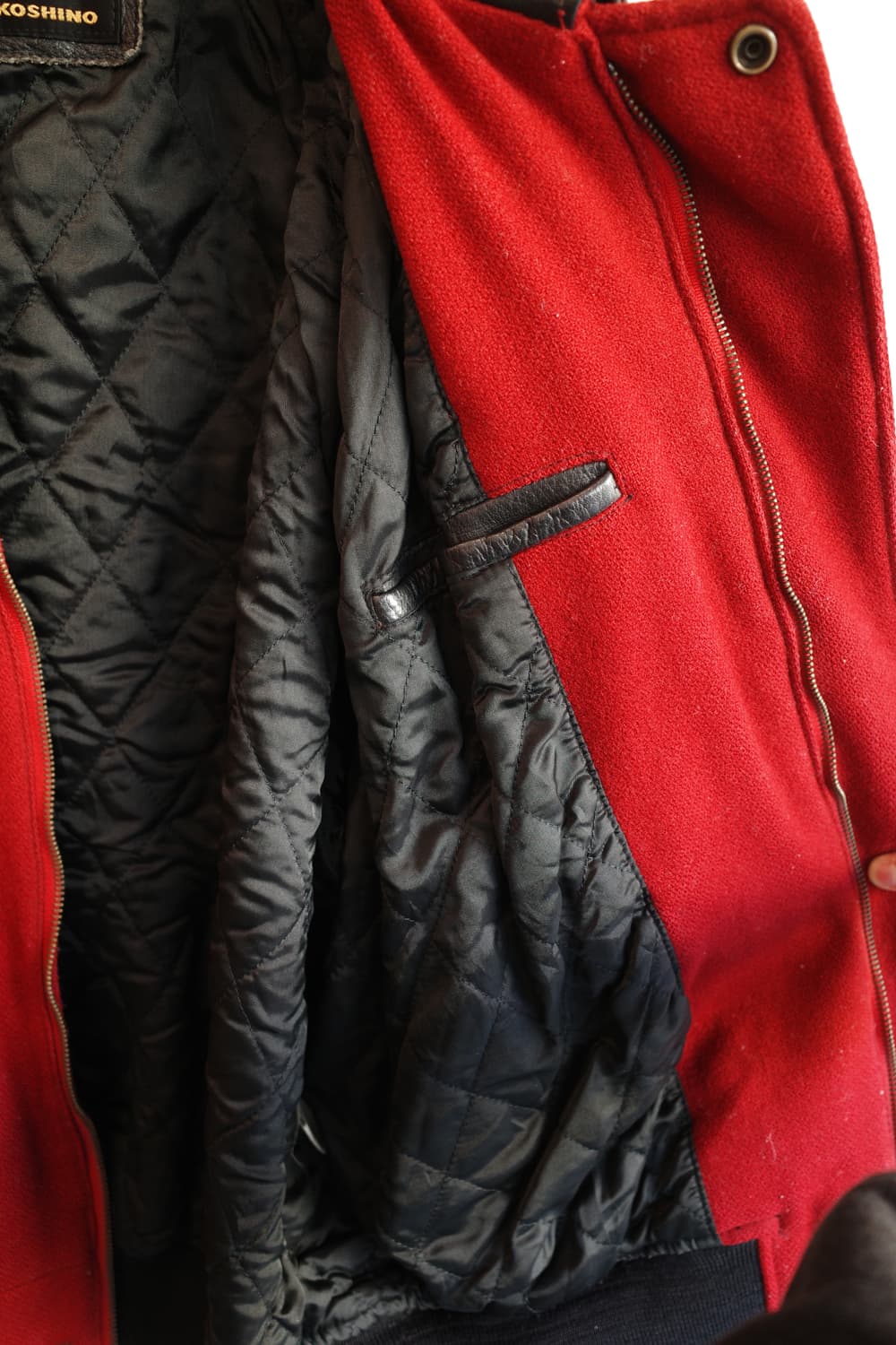 JUNCHINO 소가죽 자수 블루종  상품이미지6