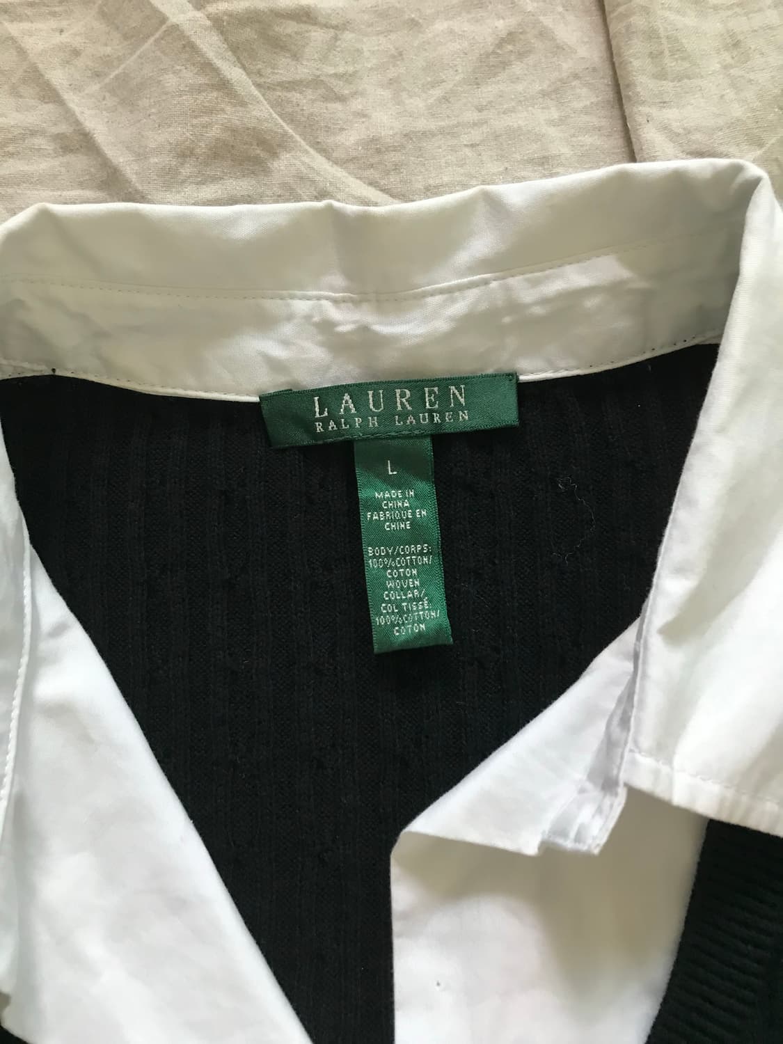 로렌 랄프로렌 포니 로고 카라 블랙 니트 상품이미지7