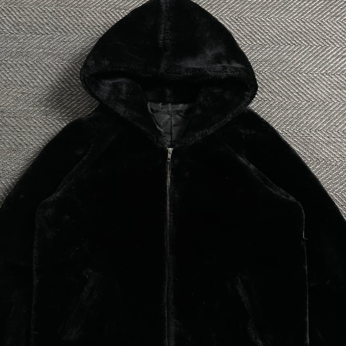 빈티지 미니멀 y2K 퍼 후드 자켓o 4097 상품이미지4