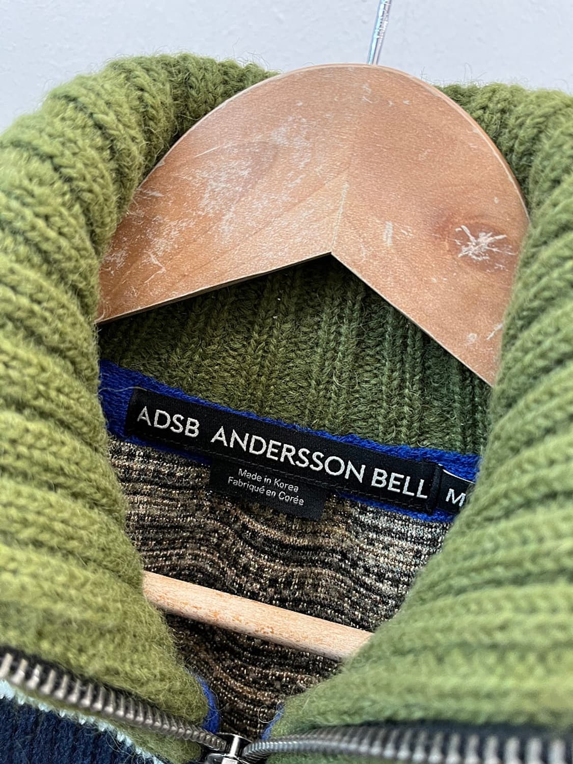 95) 앤더슨벨 패치워크 니트집업  상품이미지7