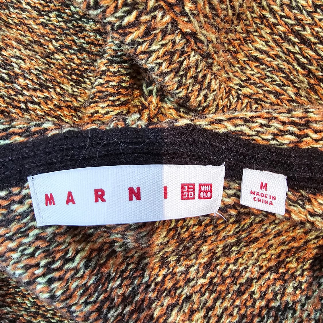 UNIQLO MARNI  콜라보 믹스 컬러 니트 후드 집업 가디건 상품이미지9