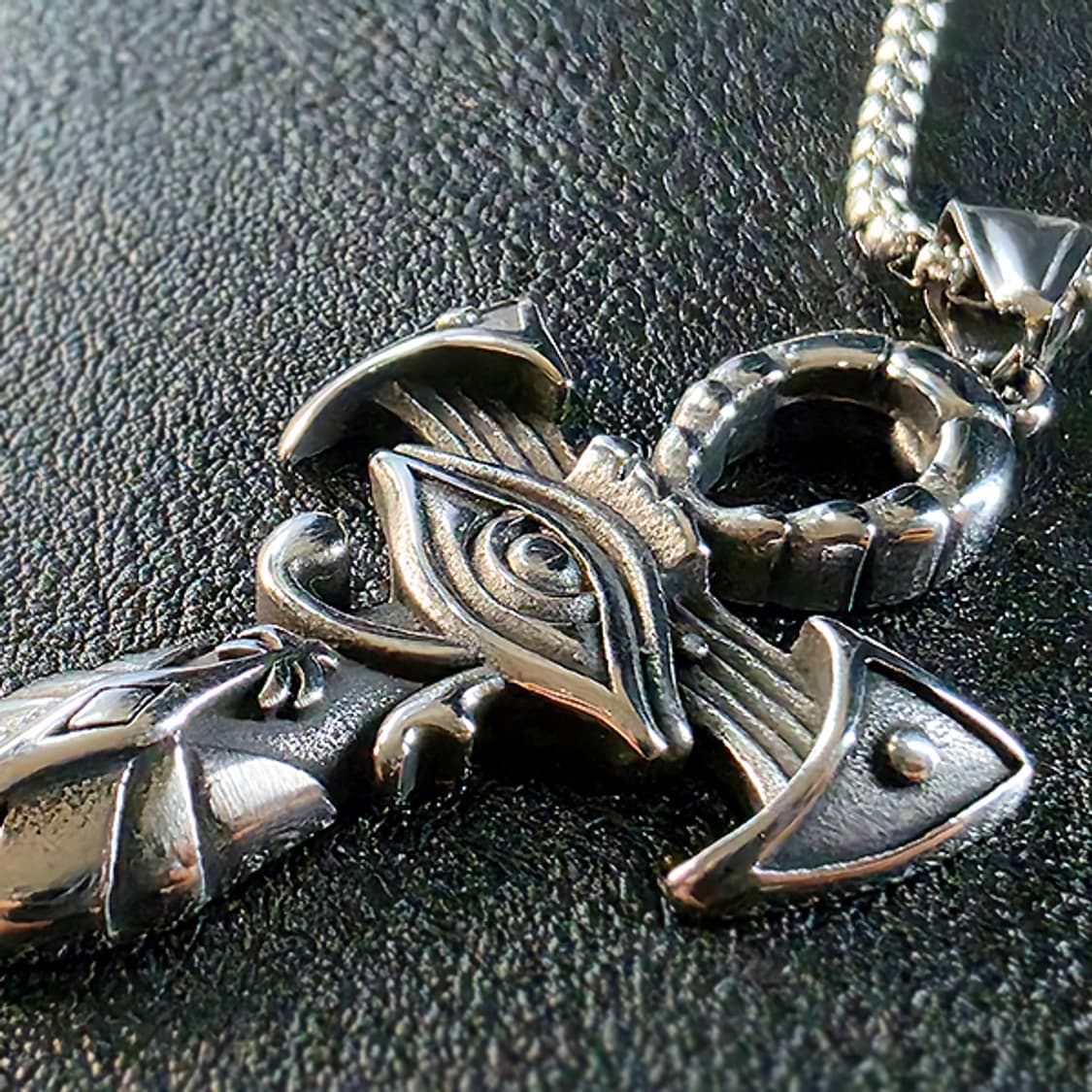 Vestige 티타늄 펜던트 빈티지 엔틱 일루미나티 앙크 눈 남자 목걸이 상품이미지3