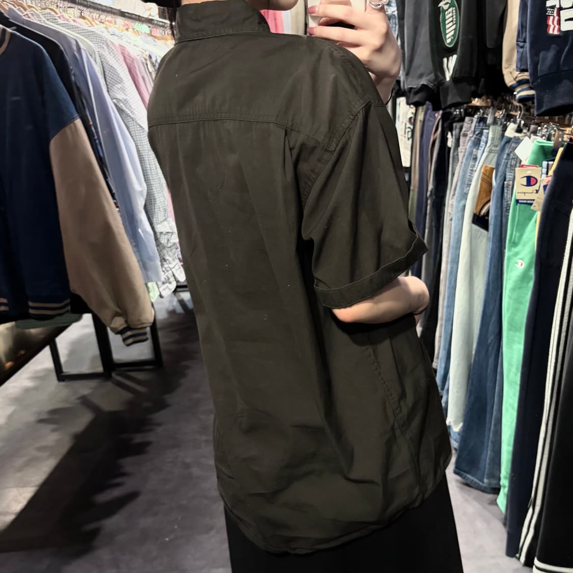  [IM] Carhartt 칼하트 투포켓 반팔 셔츠 차콜 상품이미지6