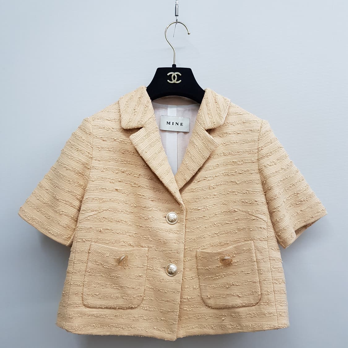 한섬 마인 2022 반팔 트위드 자켓 76-90-155사이즈 상품이미지1