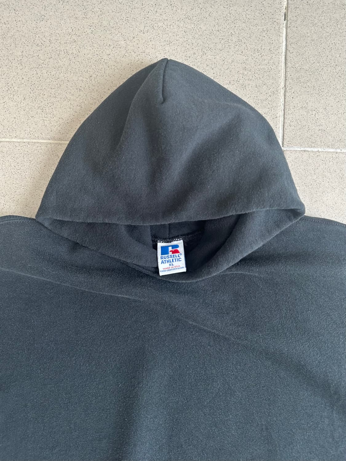 90s 빈티지 러셀 후드 블랙 XL USA 상품이미지3