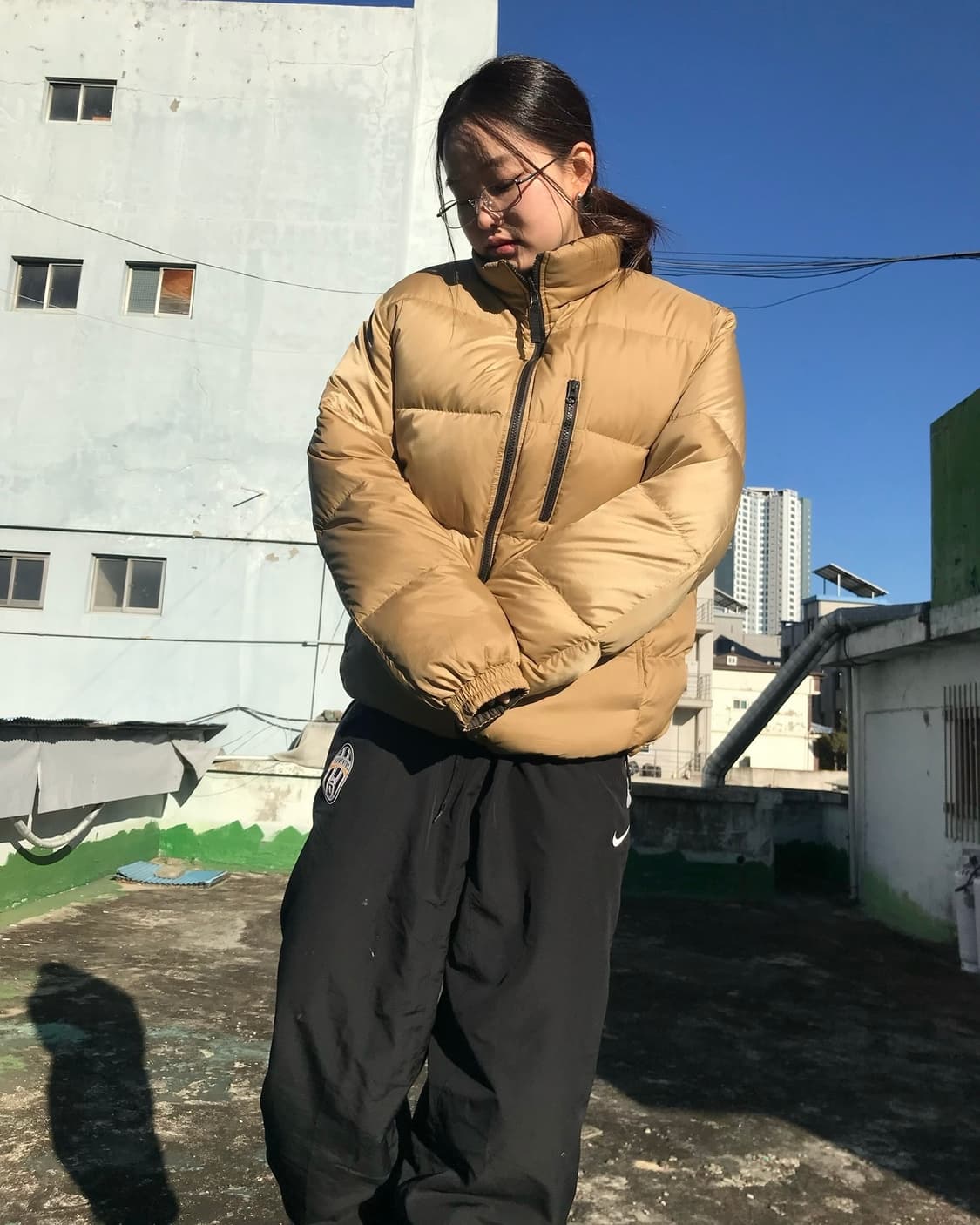 베이지 & 브라운 리버시블 패딩  상품이미지4