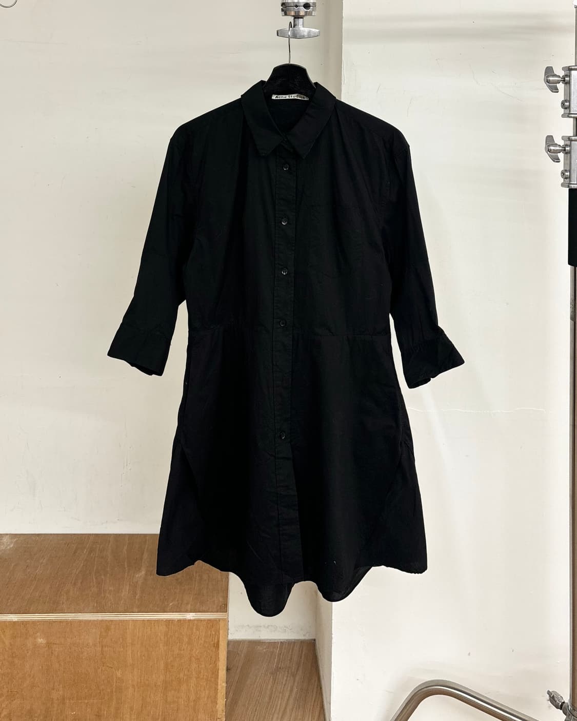 아크네스튜디오 블랙 디 솔리드 셔츠 원피스 상품이미지1