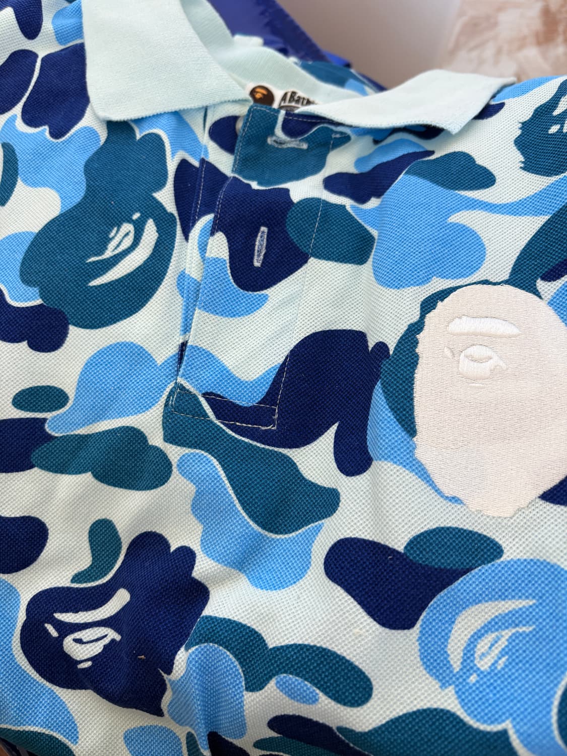 베이프 카모 카라 반팔티 상품이미지1