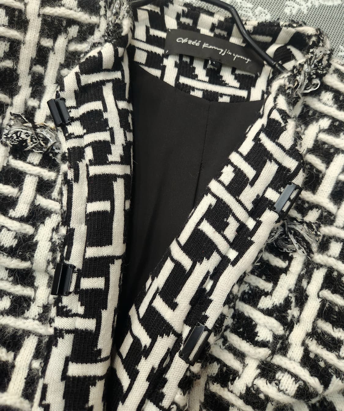 (새상품)오브제 4포켓 하프 트위드자켓55 상품이미지8