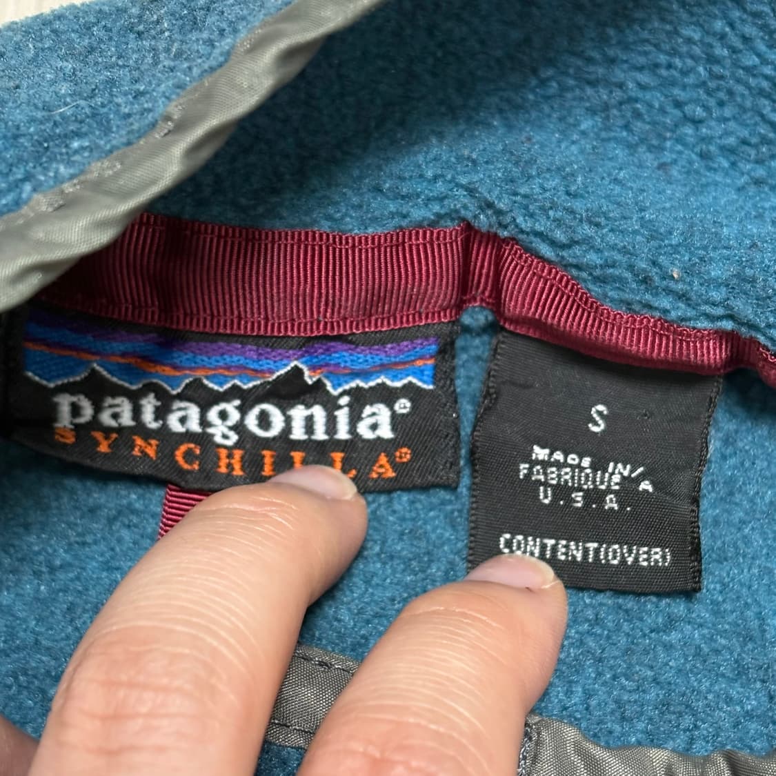 90s 파타고니아 신칠라 에메랄드 블루  상품이미지2
