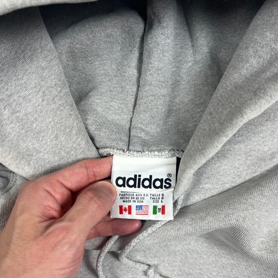 90‘s 아디다스 adidas 빅로고 후드티 상품이미지5
