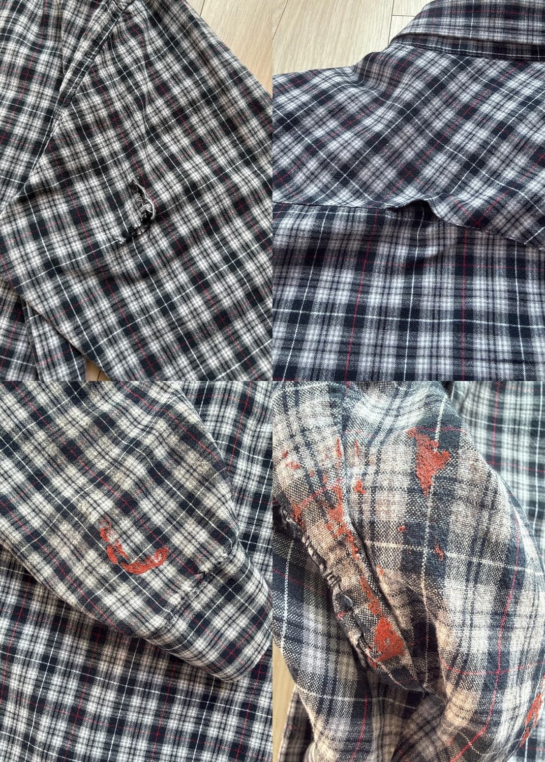 웨스트코스트차퍼 2000‘s 아이언크로스 셔츠*트레쉬드 상품이미지6