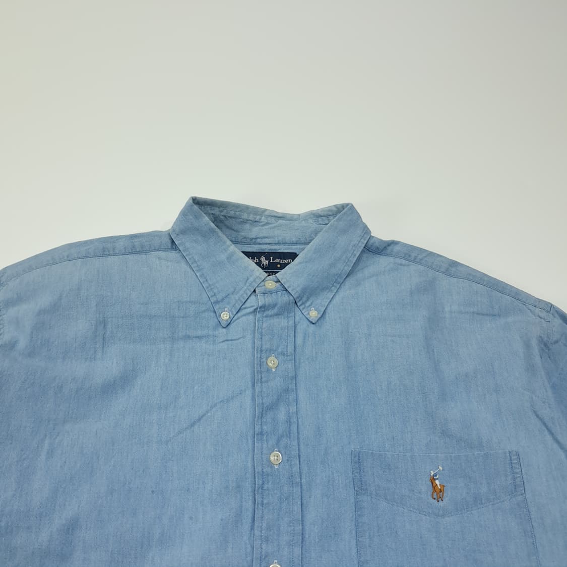 CL293 XL 폴로 90s 샴브레이 멀티포니 셔츠 남방 상품이미지2