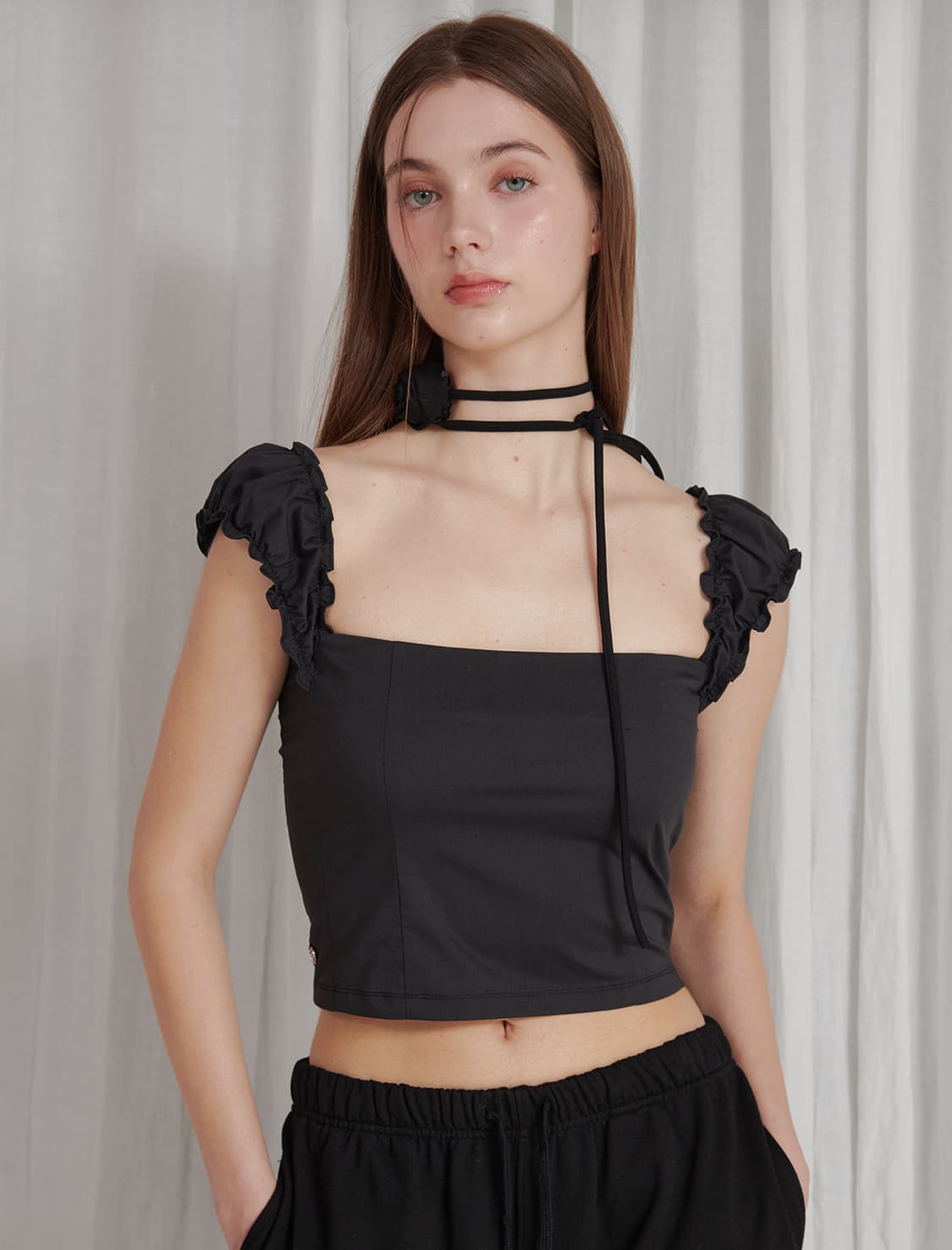 [택o새상품] 페인오어플레져 브리트니 탑 차콜 M 페오플 상품이미지1