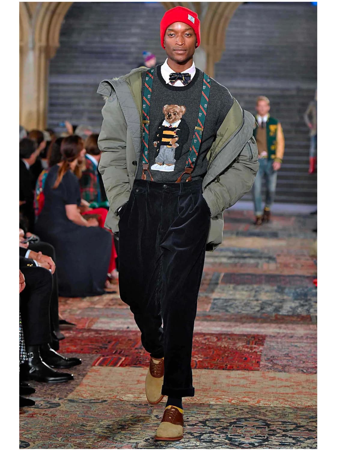 폴로 랄프로렌 50주년 그레이 해리포터 베어 완장 울 캐시미어 니트 상품이미지3