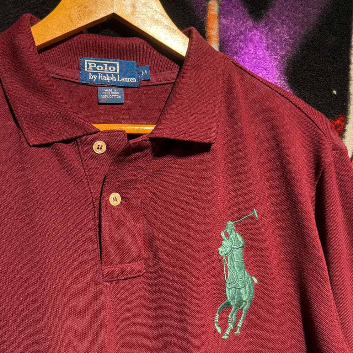 폴로랄프로렌 빅포니 긴팔 카라티 M 버건디 상품이미지2
