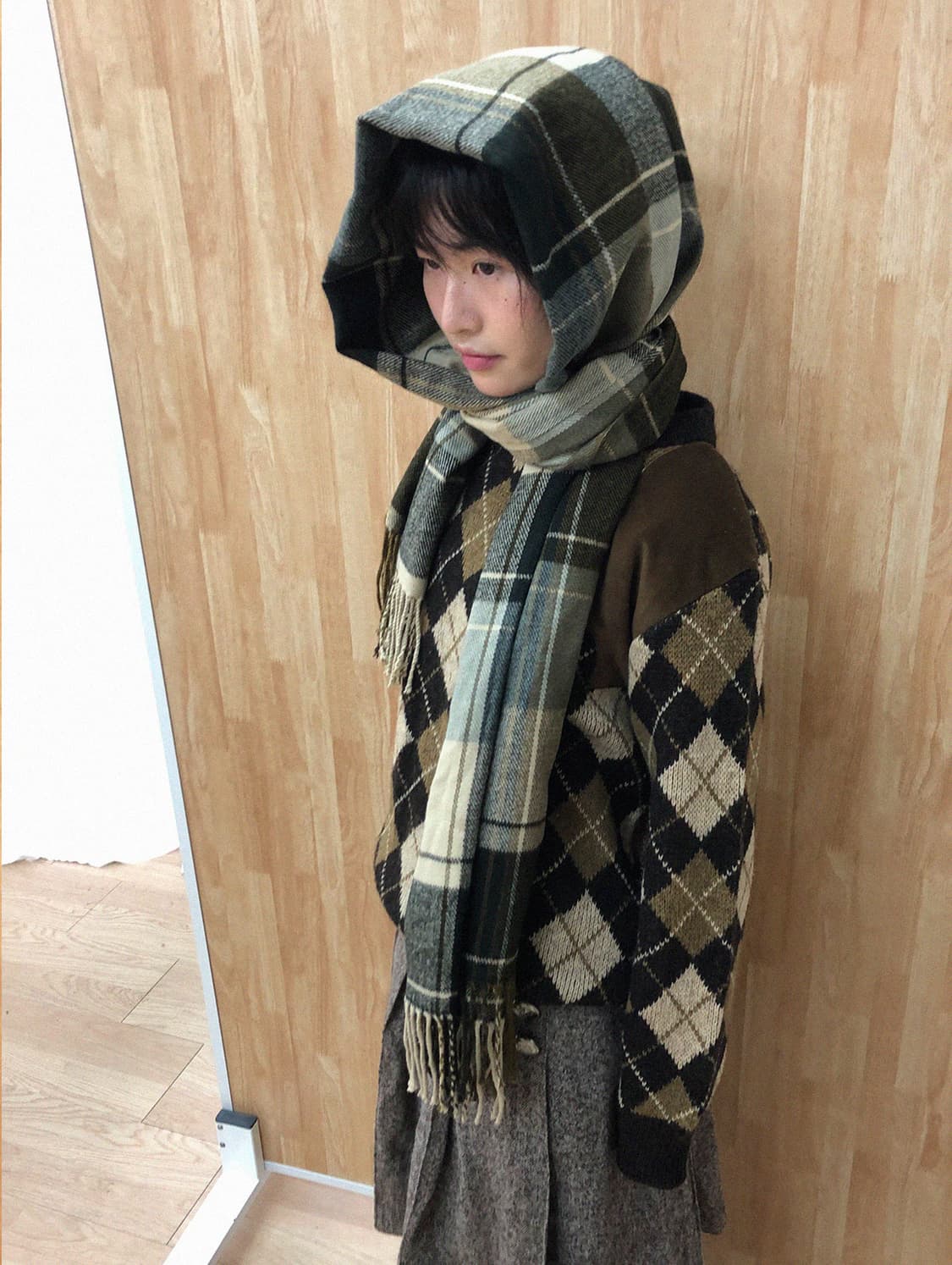 vintage check muffler 상품이미지1