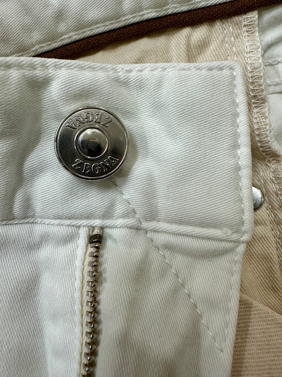 제냐 로시아 데님 팬츠 화이트 크림 슬림핏 36 상품이미지6