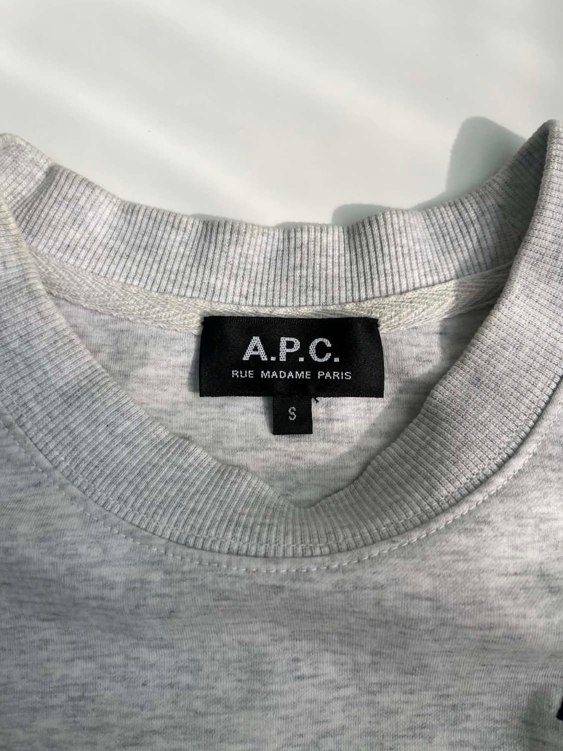 APC 아페쎄 23ss 그레이 스웻 걸즈 반팔 티셔츠(S) 상품이미지6