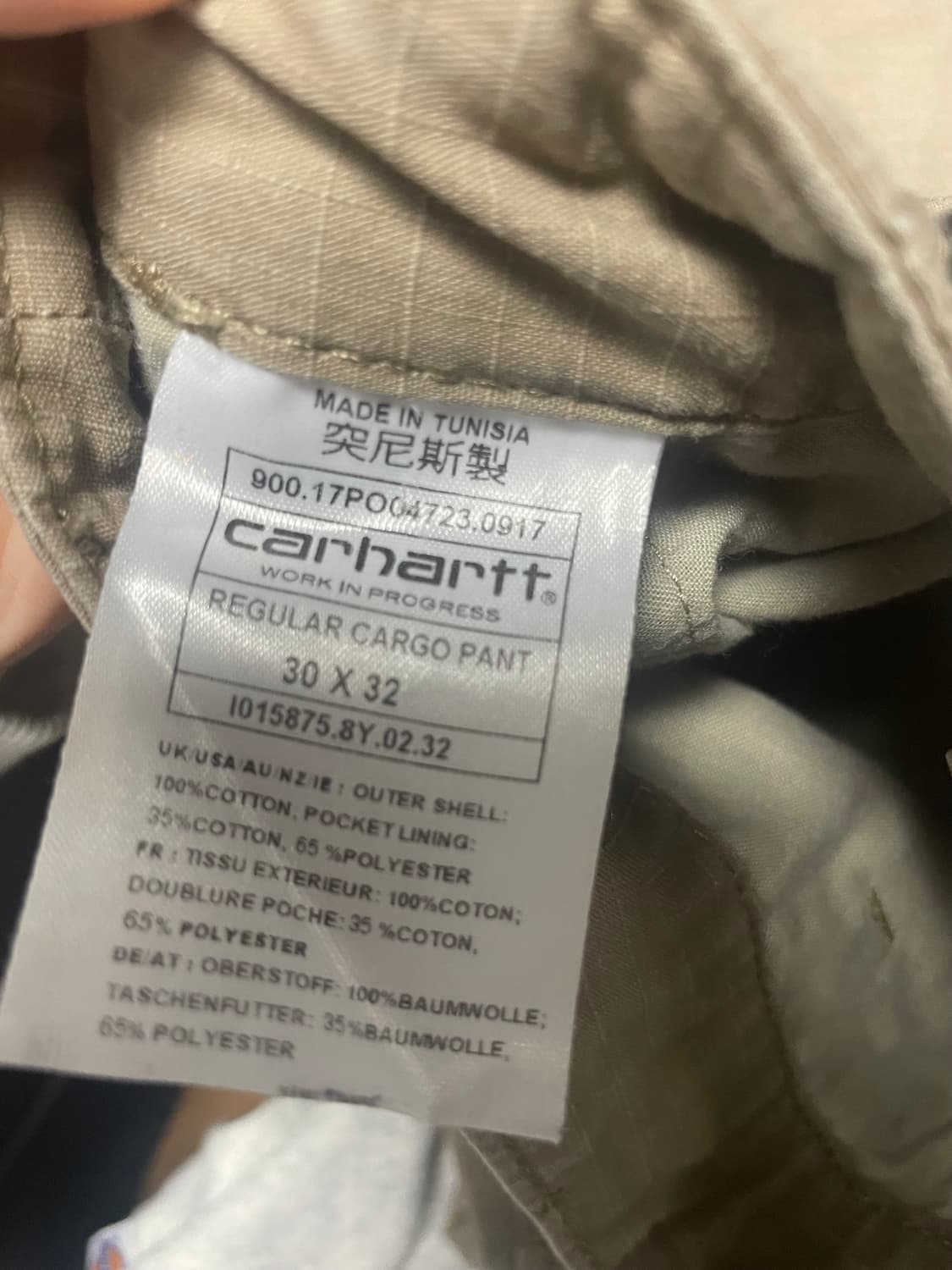 칼하트 wip 레귤러 카고 레더 상품이미지3