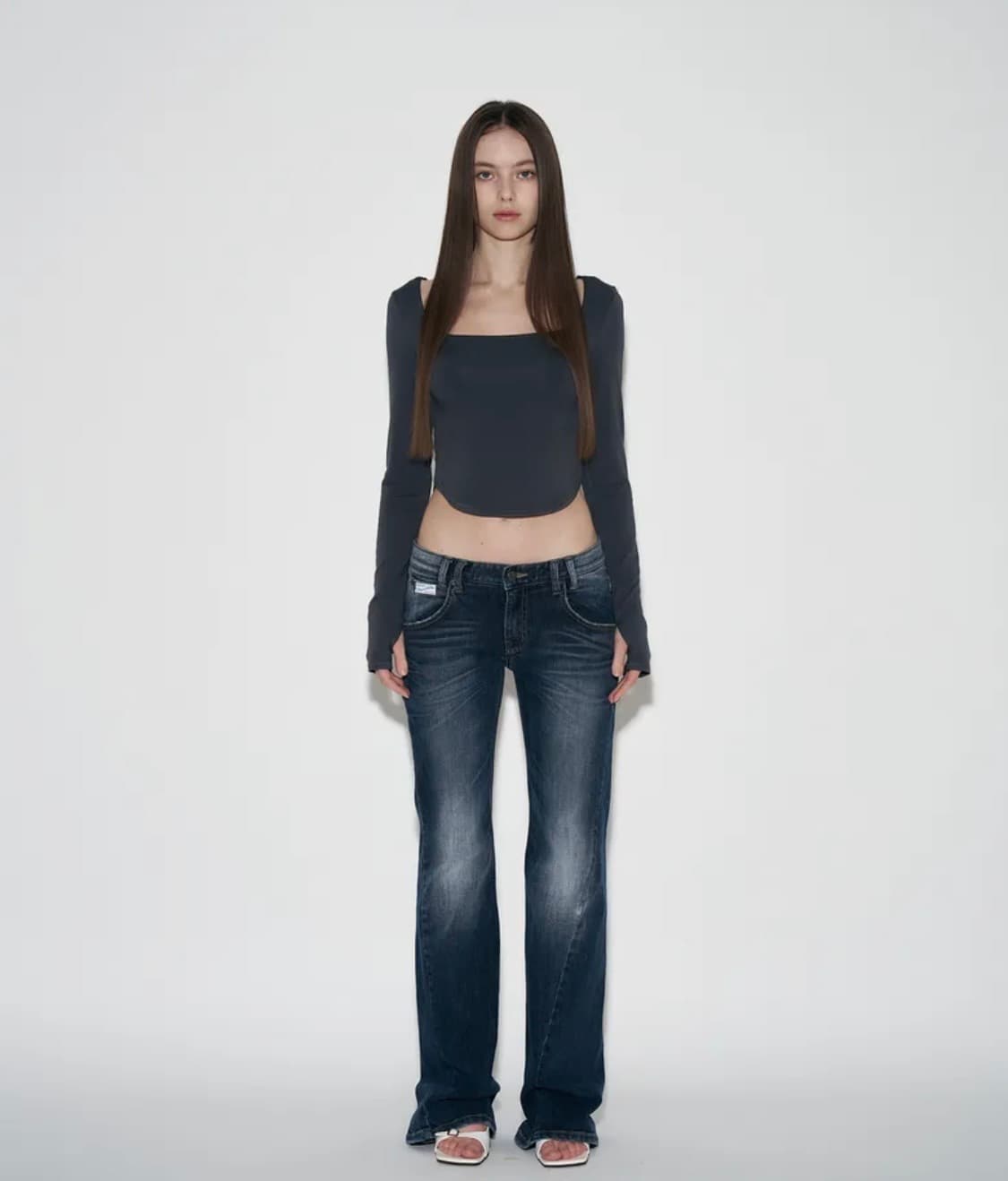 플노팔 부츠컷 데님 (blue) 상품이미지1