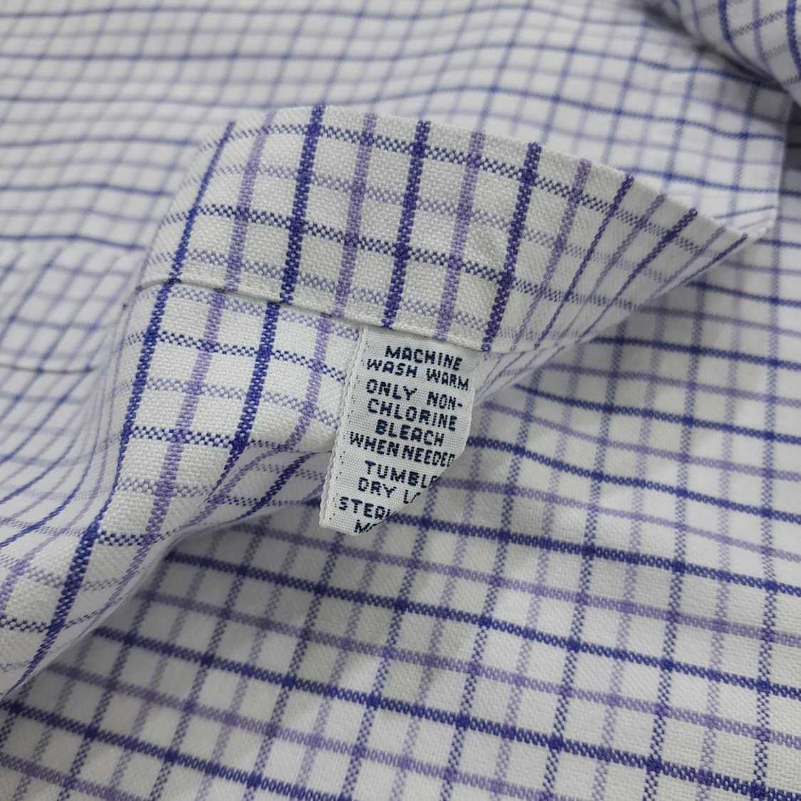 CN669 2XL 폴로 랄프로렌 퍼플 마이크로체크 긴팔 셔츠 남방 상품이미지6