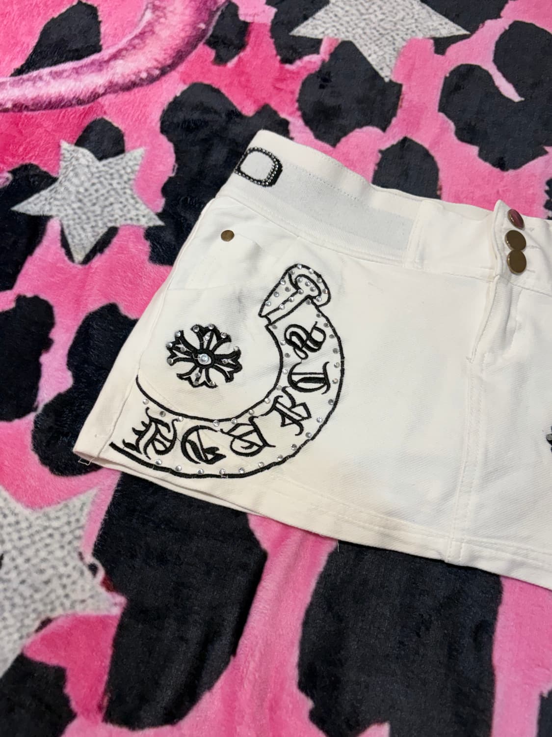 Y2K Studd Cross cubic Mini Skirt 상품이미지6