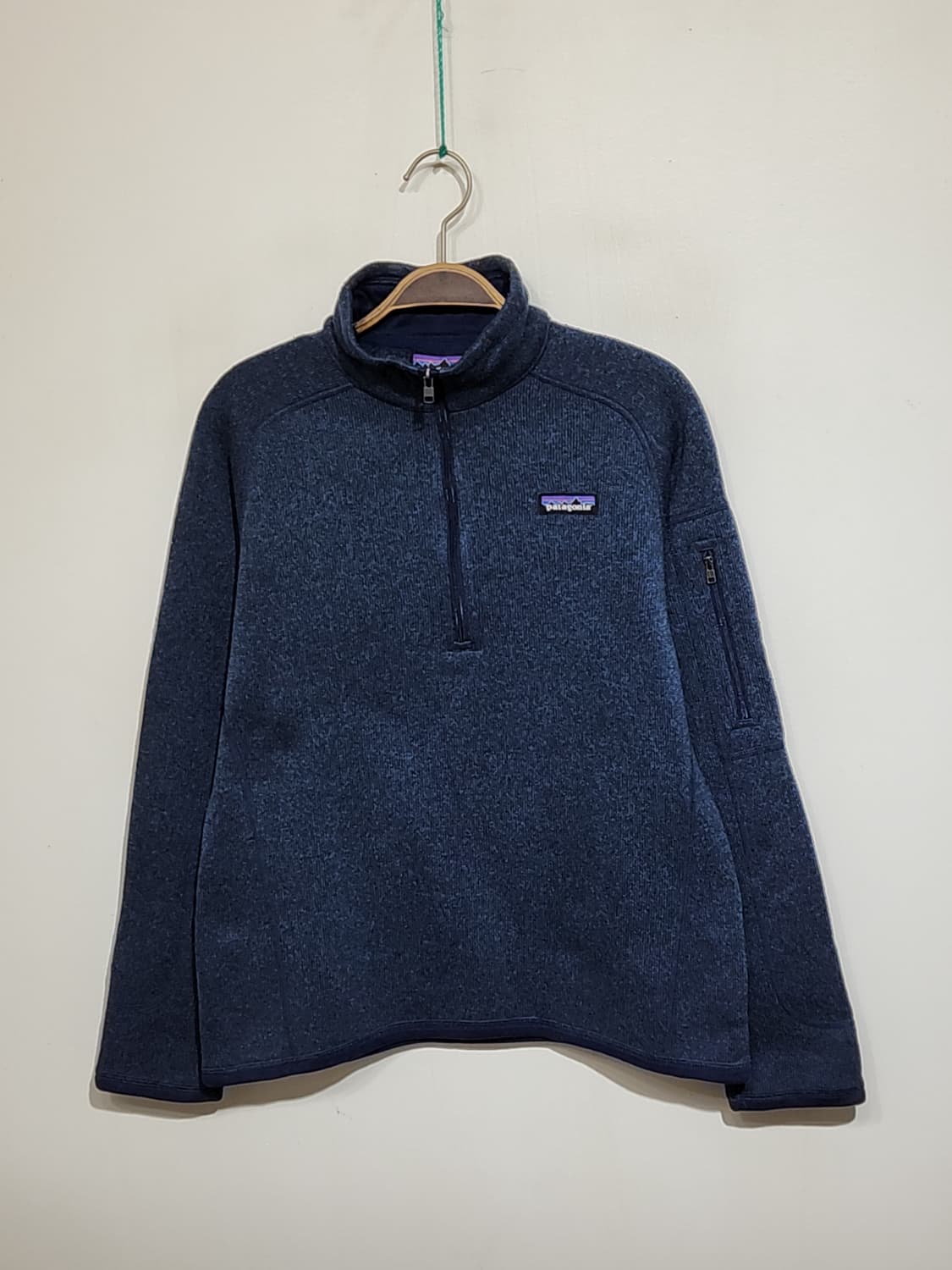 (L) 파타고니아 반집업 티셔츠 네이비 기모 긴팔티 등산복  상품이미지1