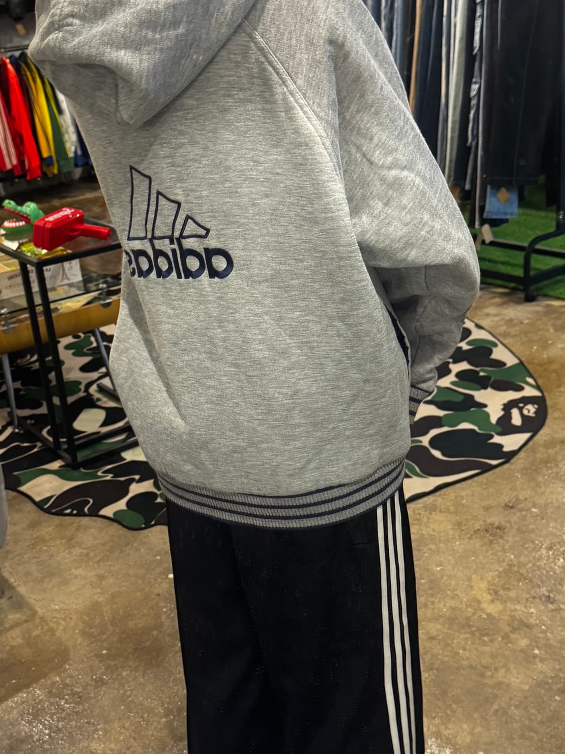 아디다스 리버시블 나일론 후디 점퍼 네이비 상품이미지5