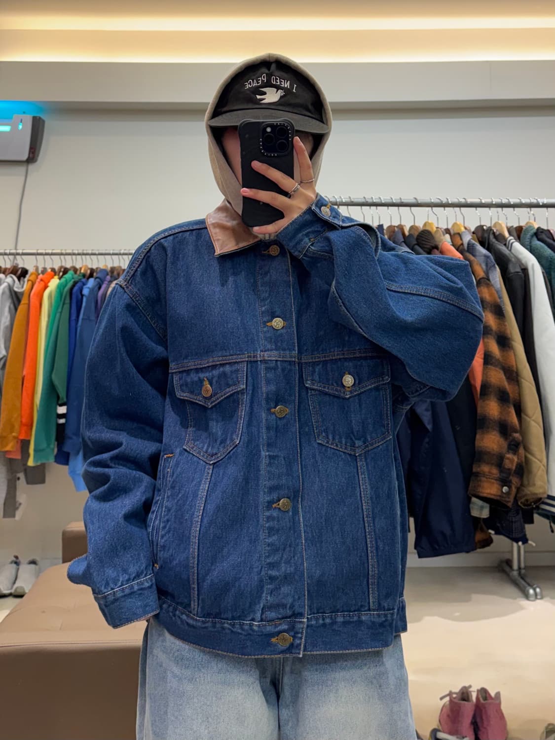 말보로 카운트리 스토어 레더카라 데님자켓 상품이미지5