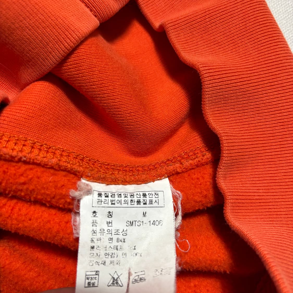 M 폴로랄프로렌 오렌지 기모 후드집업 상품이미지5