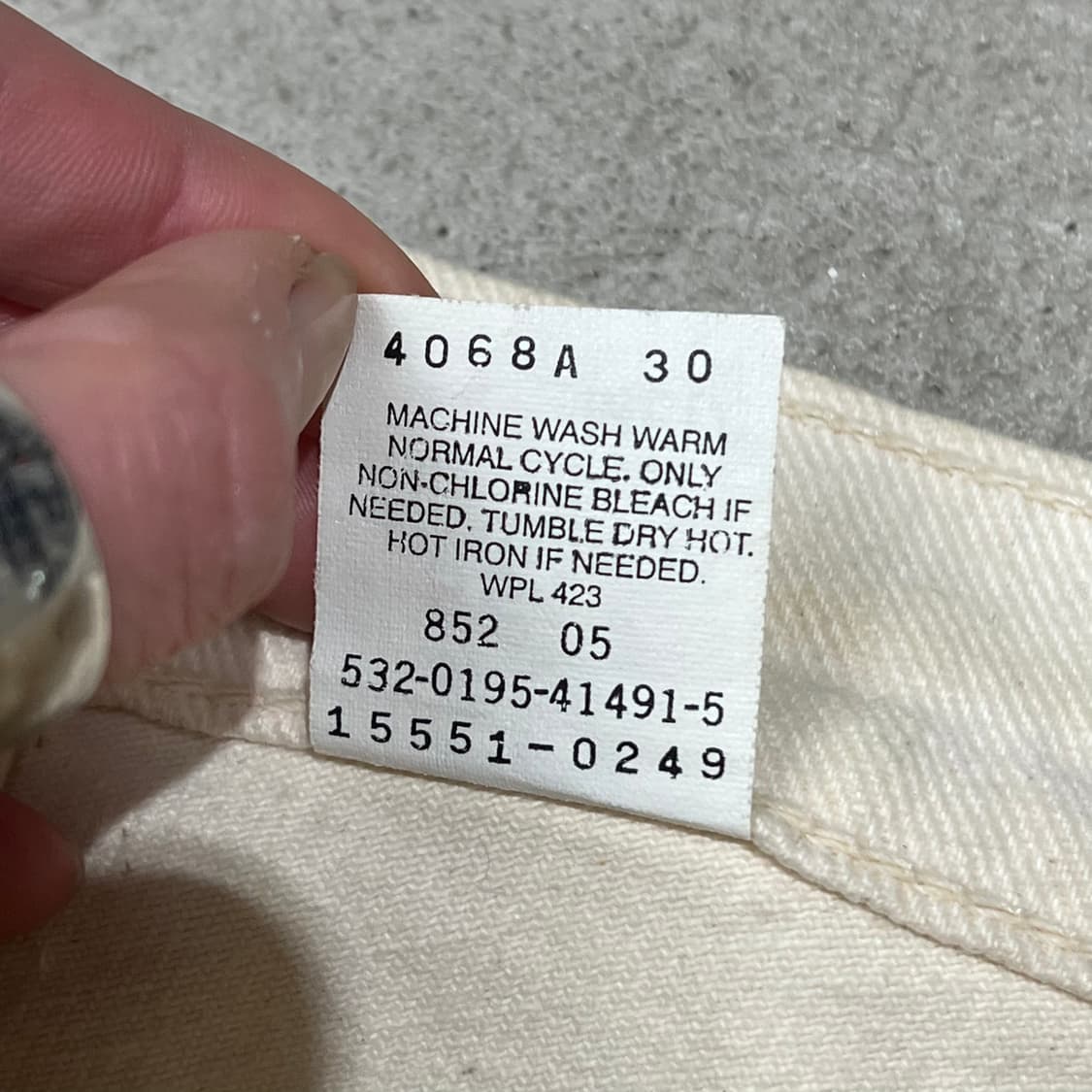 usa 리바이스 551 화이트 데님 s10142 상품이미지7