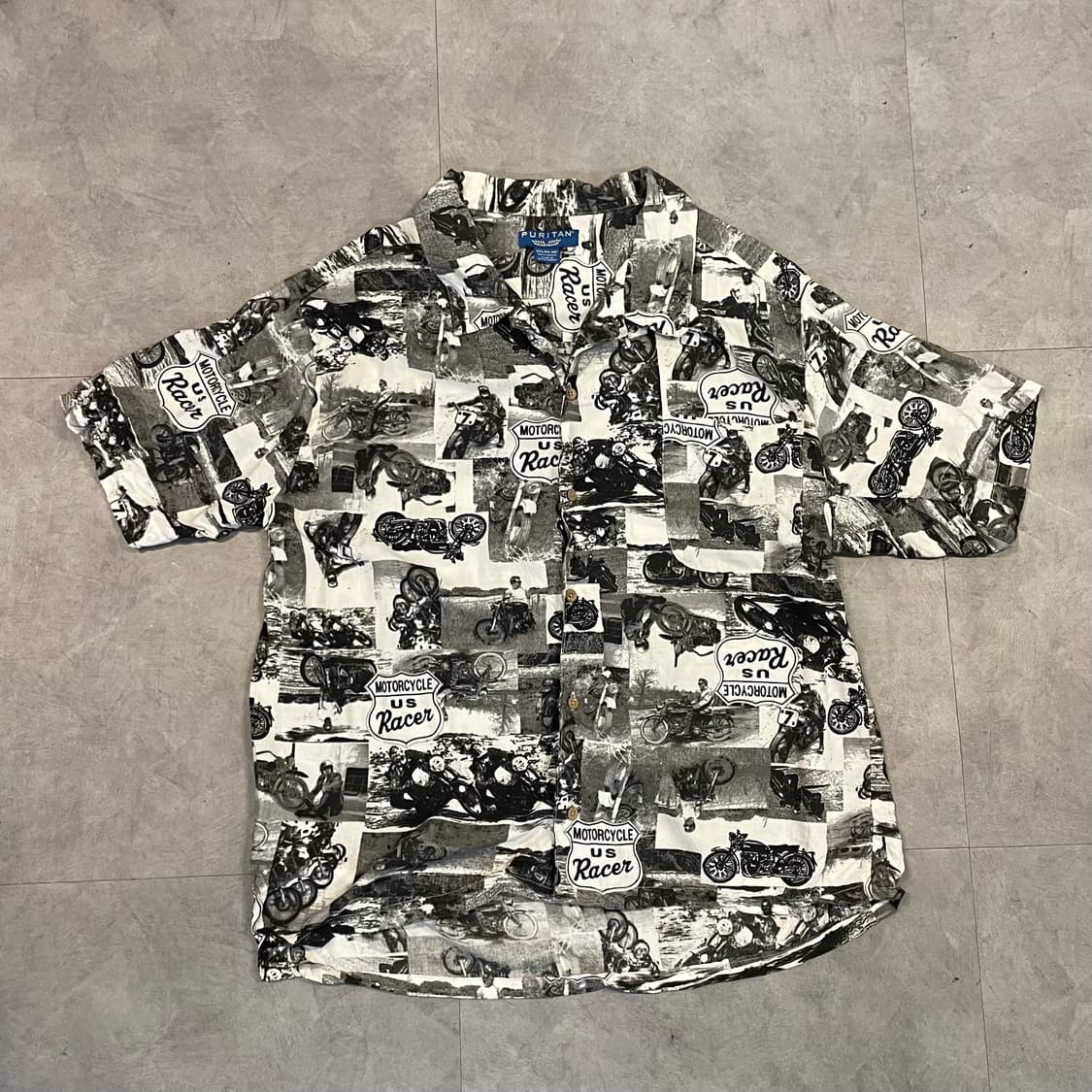 바이크 프린팅 셔츠 (100) 상품이미지1