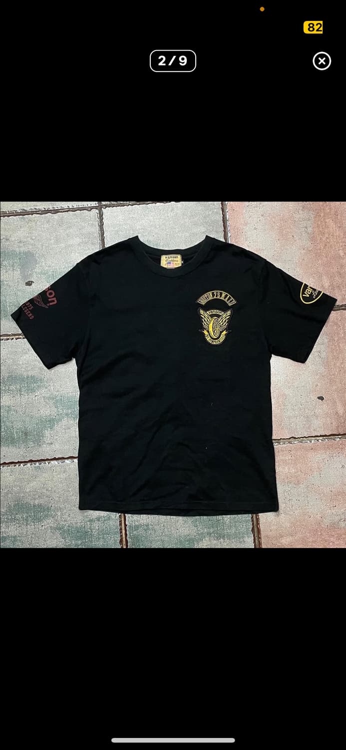 밴슨 레더 자수로고 반팔 티셔츠 상품이미지2