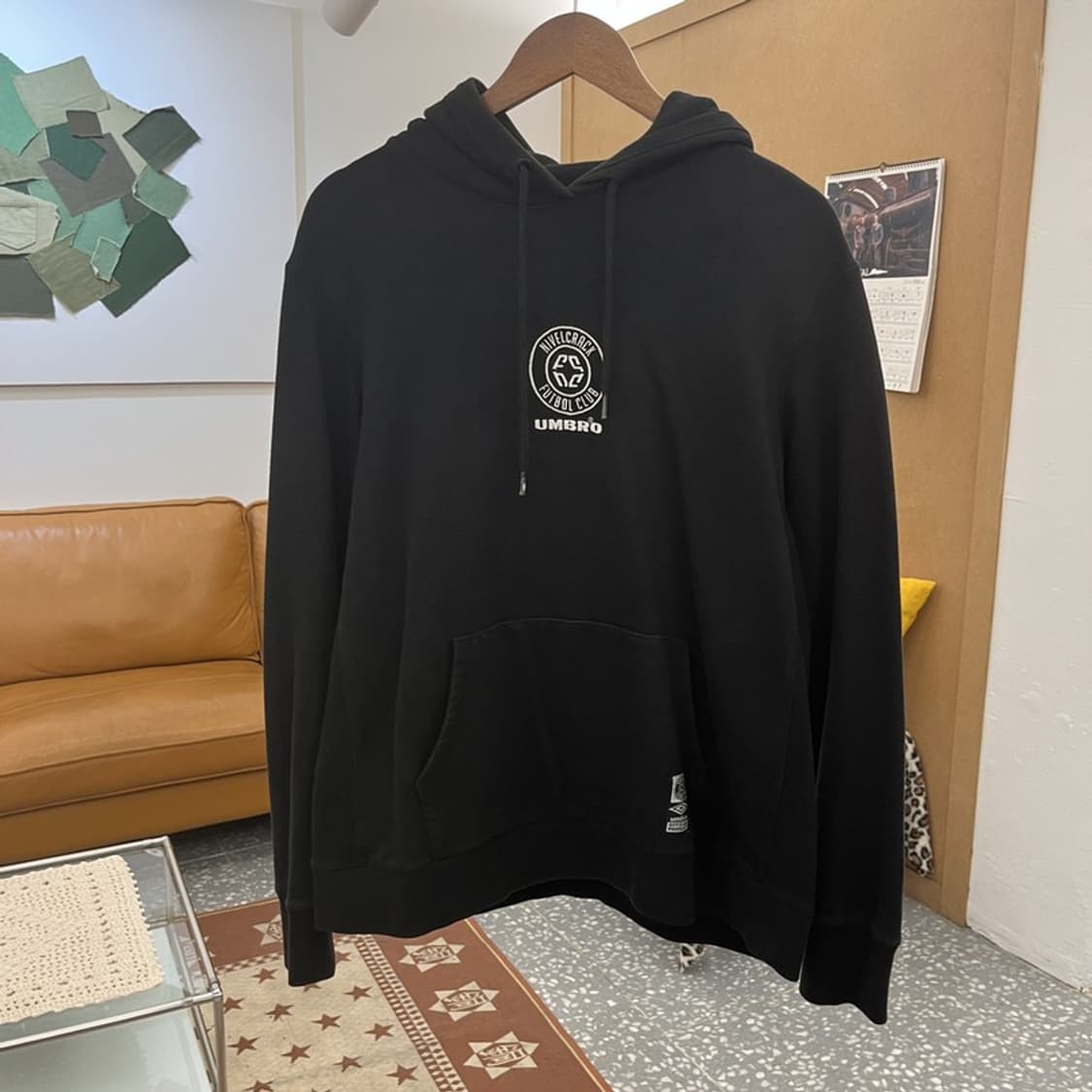 엄브로 X 니벨크랙 올드스쿨 스트릿 백로고 후드티 M C10419 상품이미지3