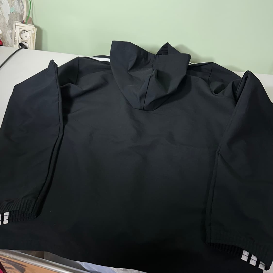 XL 아디다스 3스트라이프 폴리 후디 WB 우븐바람막이 상품이미지5