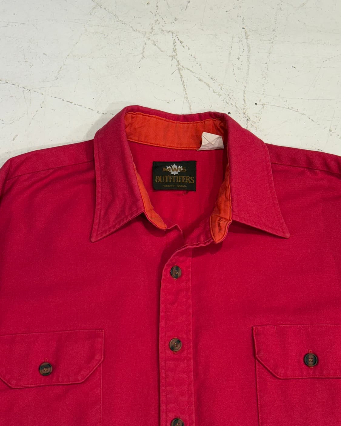 MWG OUTFITTERS 오버핏 레드 코튼셔츠  상품이미지2