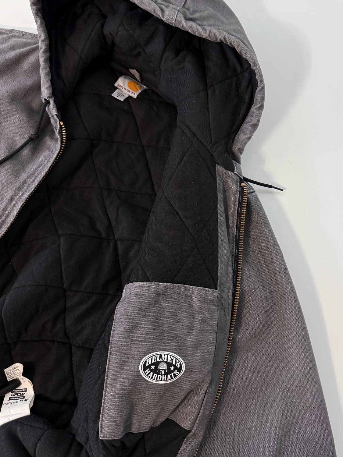 칼하트 usa 90's 오버핏 j140 스톤그레이 액티브 후드 자켓 상품이미지5