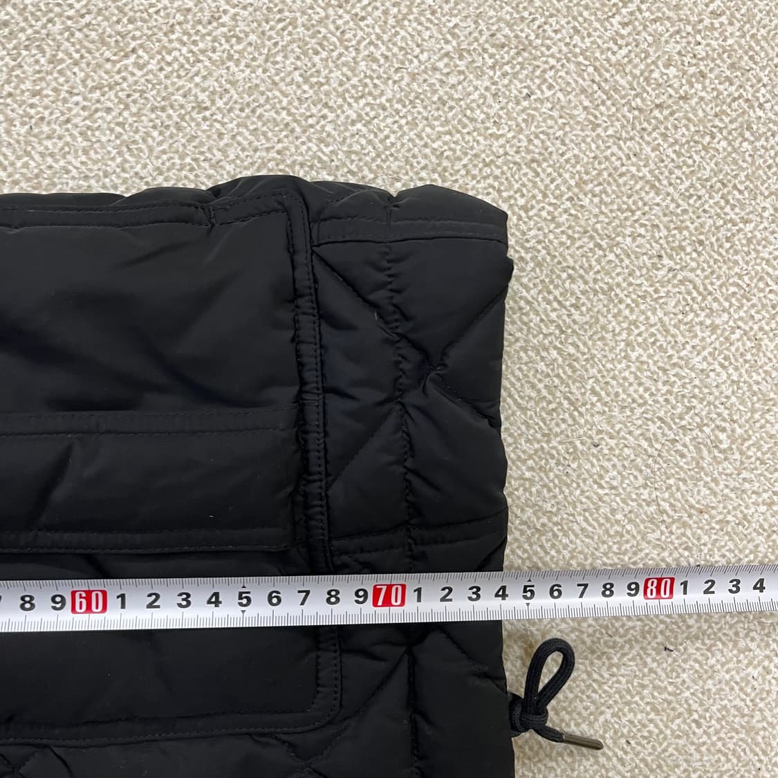 [실측확인] 빈티지 블랙 포켓 퀄팅 패딩 자켓 0105M1 상품이미지4