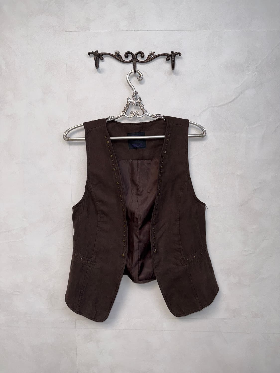 Union Bay dark brown western stud vest 상품이미지1