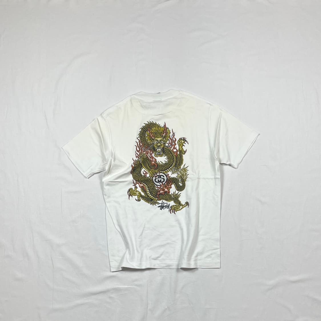 90‘s 스투시 stussy 로고 드래곤 반팔티 상품이미지1