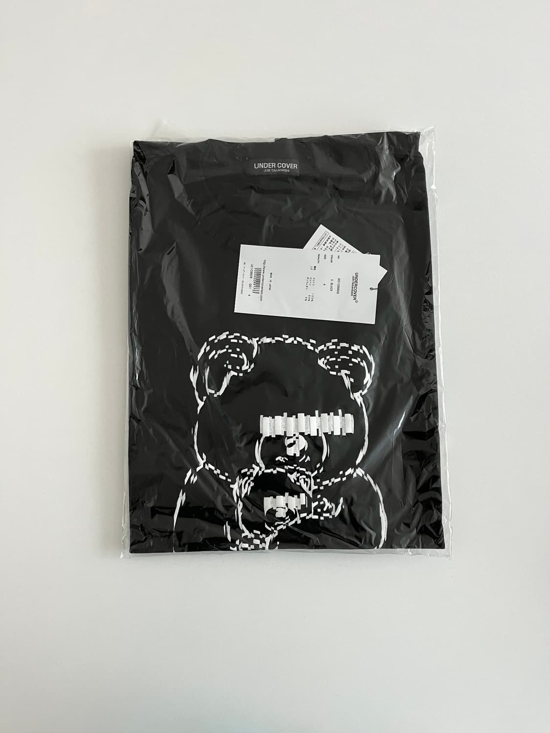 언더커버 카와무라 베어프린팅 반팔 티셔츠 블랙 상품이미지1