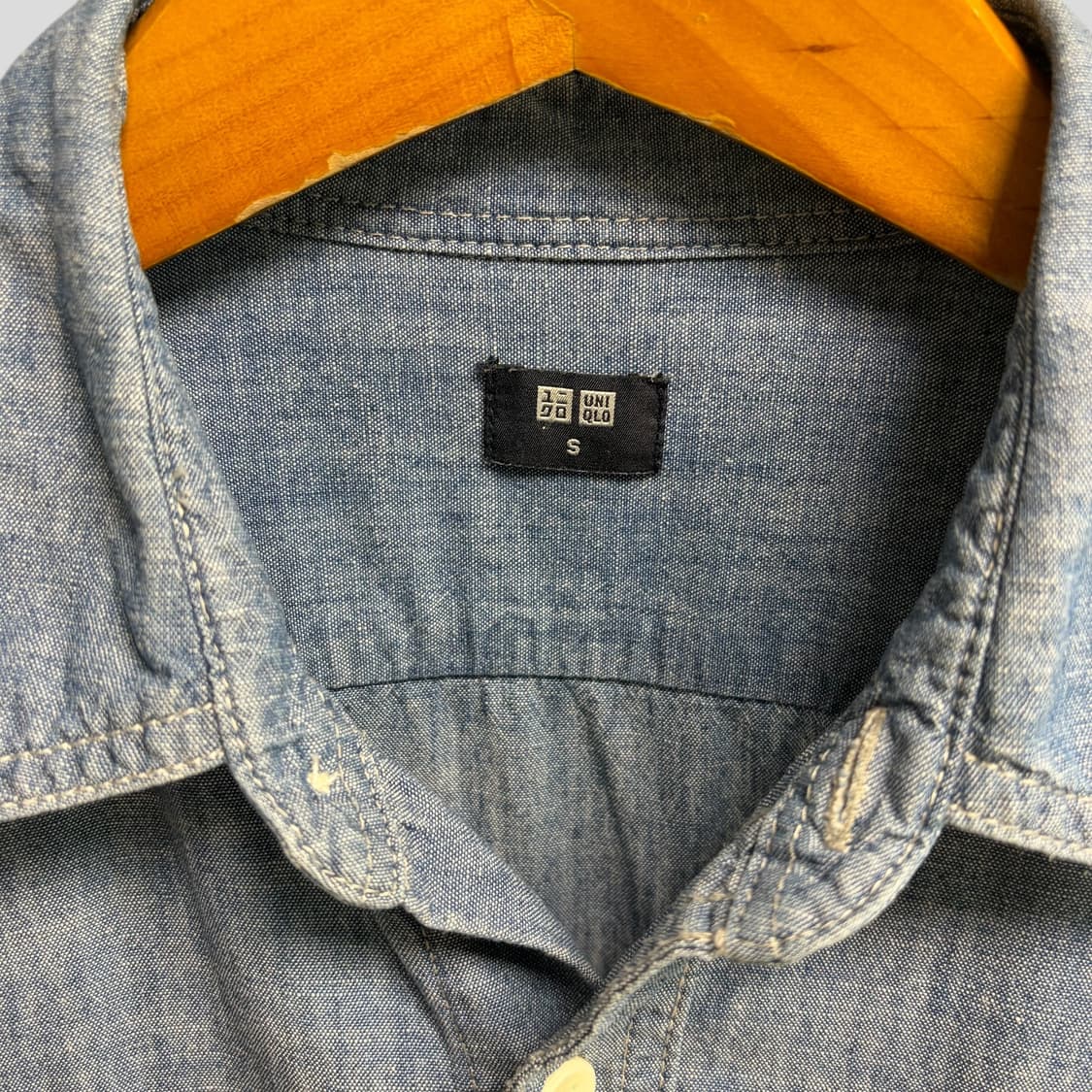 (S)유니클로 샴브레이 셔츠 상품이미지3