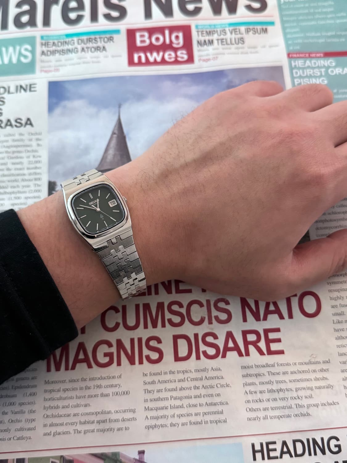 세이코 Seiko 쿼츠 스퀘어 데이트 상품이미지4