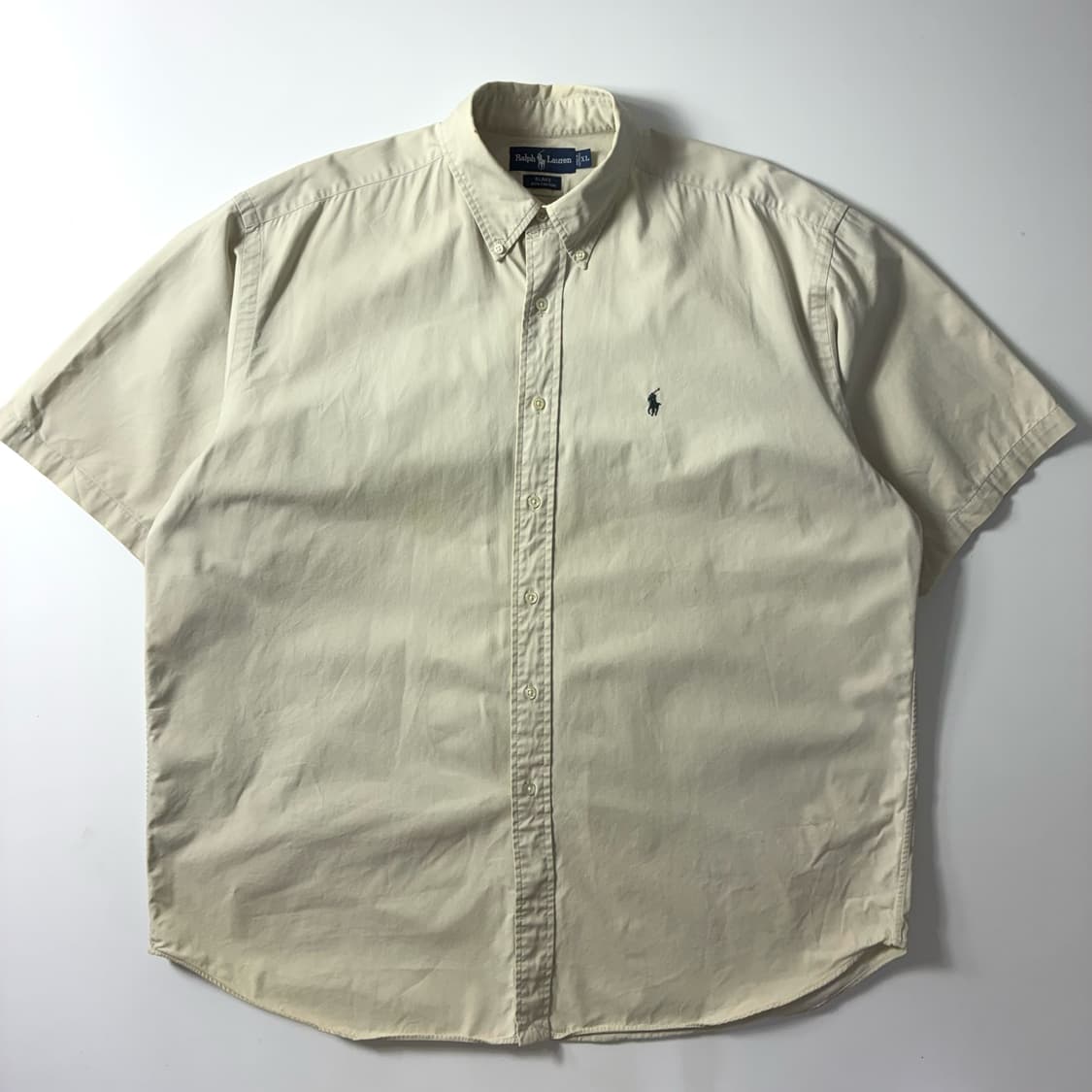 Polo  폴로 랄프로렌 자수 코튼 베이지 반팔 셔츠 상품이미지1