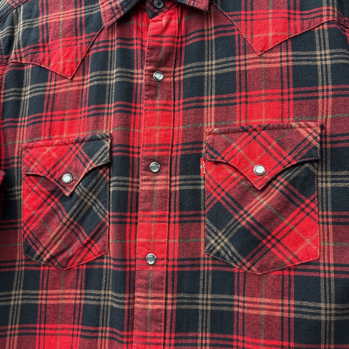 리바이스 오리지널 레드탭 빅요크 웨스턴 타탄 체크셔츠 펄스냅 N872 상품이미지5